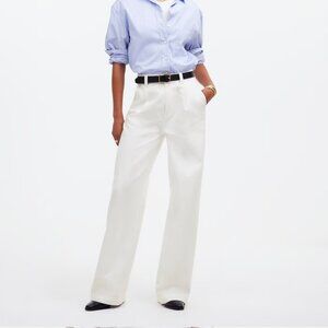 Madewell White Wide-Leg Jeans